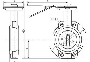 法蘭對(duì)夾軟密封蝶閥(fa) 法蘭對夾軟密(mi)封蝶閥